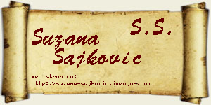 Suzana Šajković vizit kartica